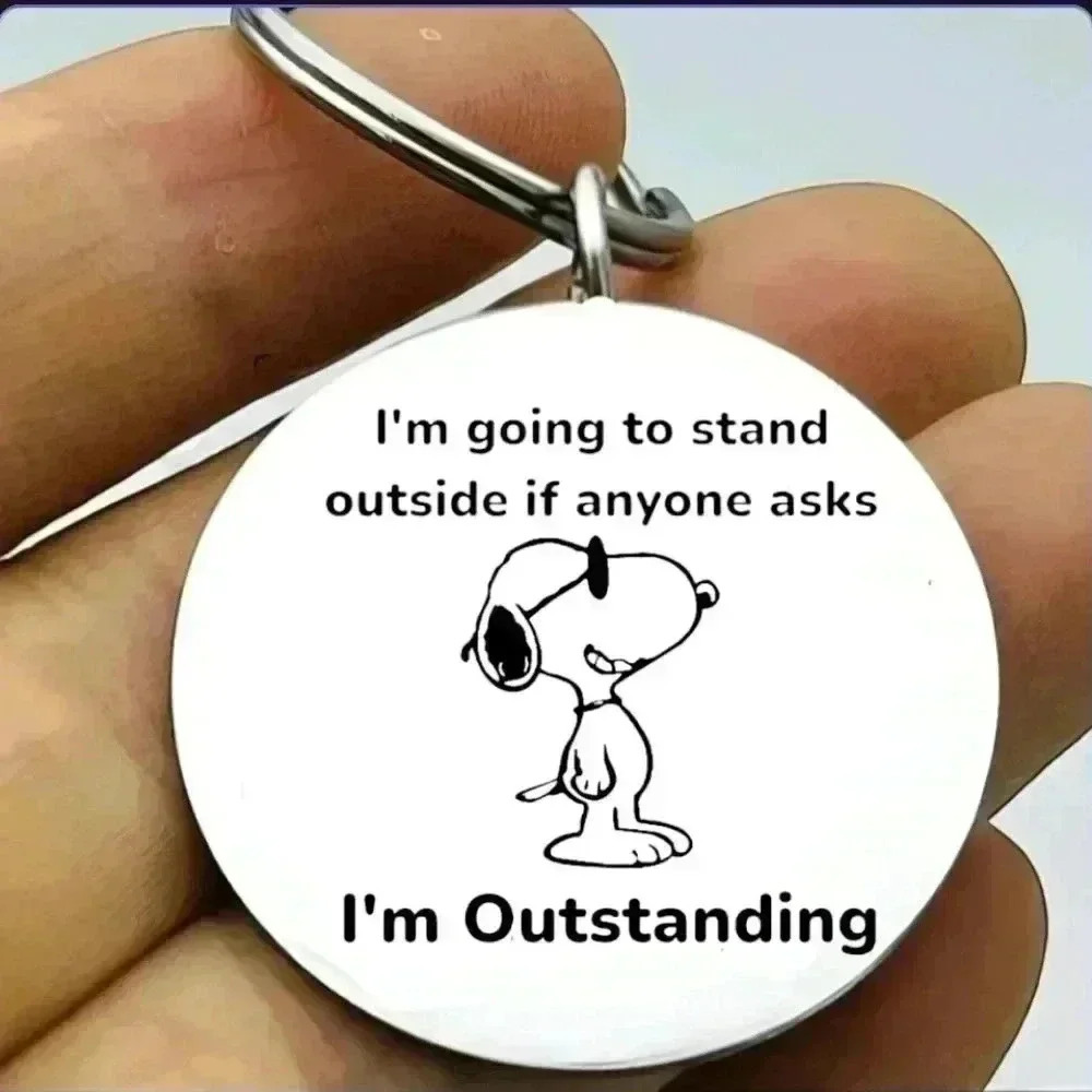 Snoopy I'm outstanding hot keychian